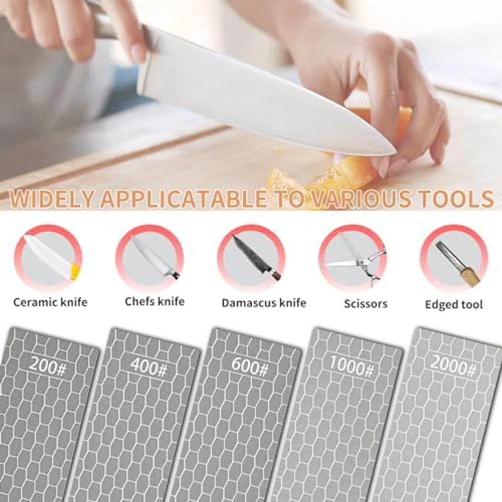 Алмазные точильные камни 5 шт. алмазные пластины с зернистостью 200/400/600/1000/2000