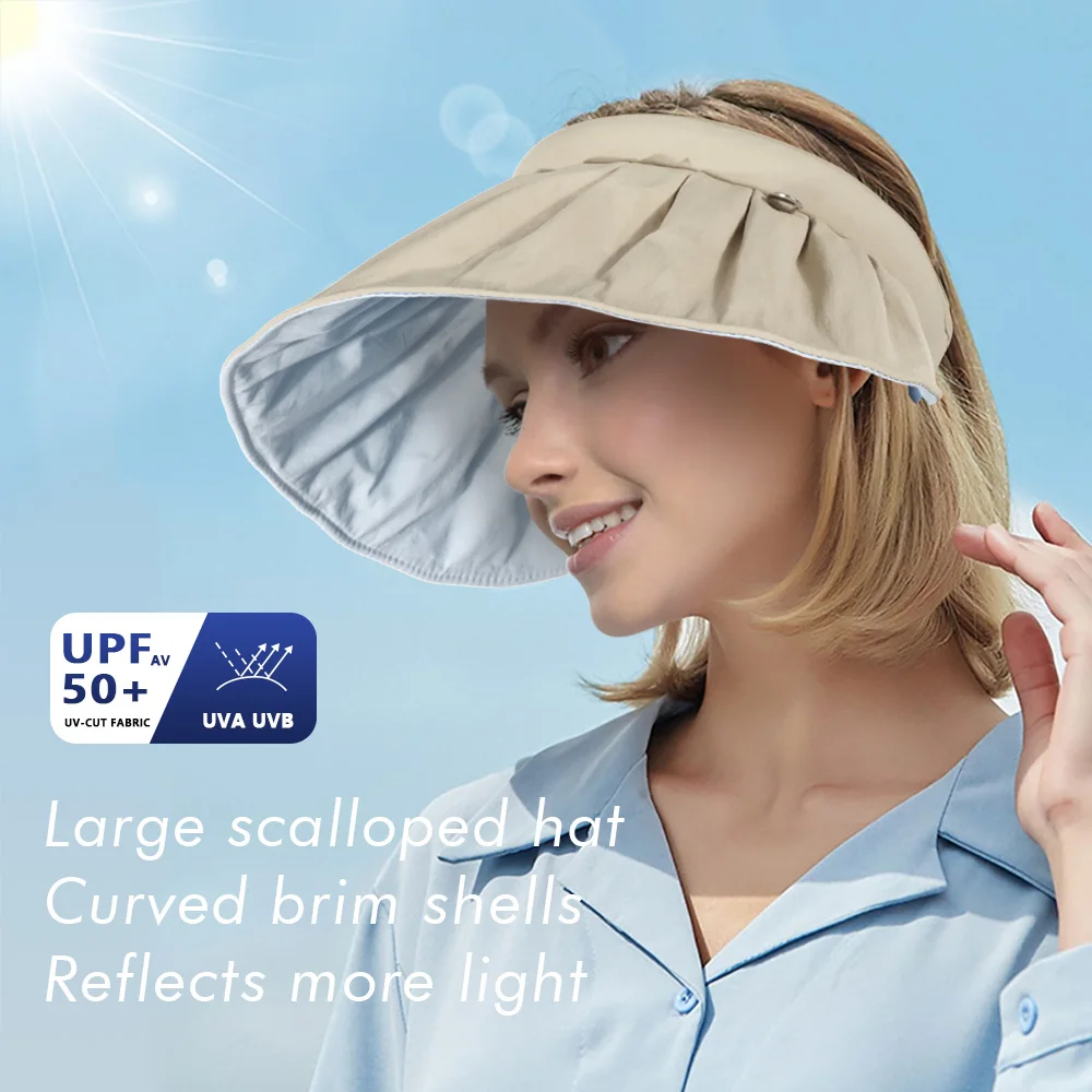 Sun UV Protection Running Caps Summer Foldable Wide Brim Sunshade Sun Hat Outdoor Sport Beach Golf Tennis Headband Baseball Caps