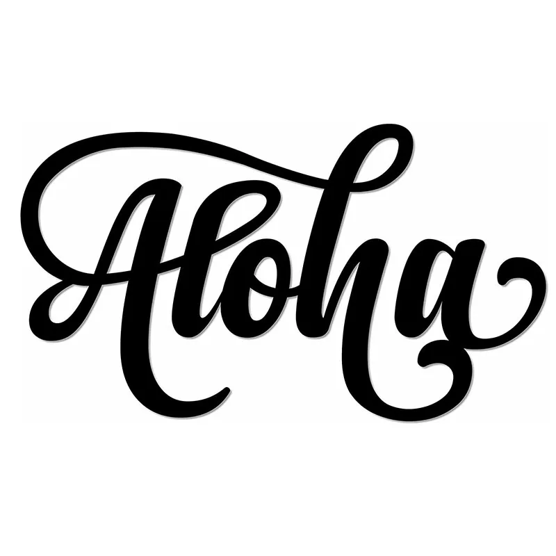 

Металлический домашний знак Aloha, Настенный декор, декоративный акцент, металлический настенный знак, домашнее украшение, металлическое искусство стен