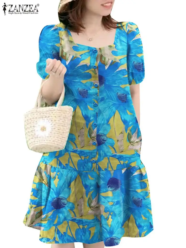 Женский праздничный сарафан ZANZEA Модное Элегантное летнее короткое платье с