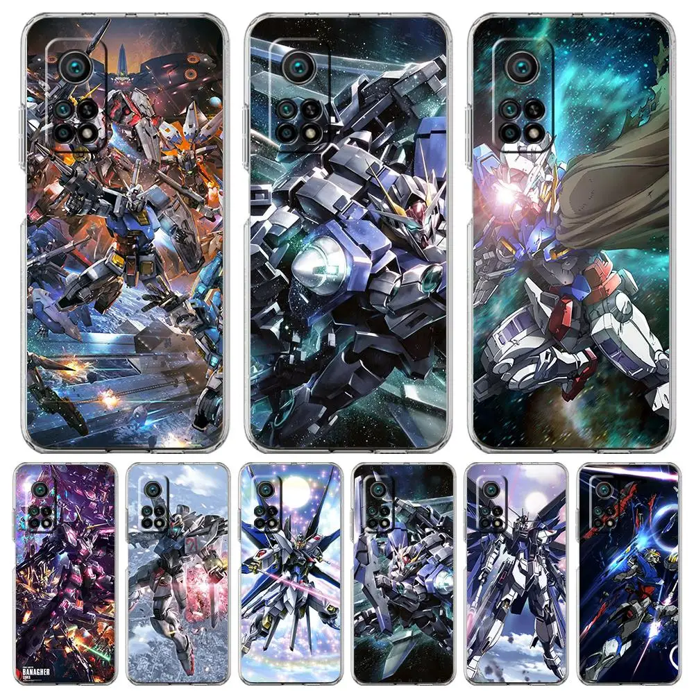 

Мультяшный прозрачный чехол Gundam для телефона с аниме для Xiaomi Mi Poco X3 X4 NFC F3 M3 M4 12 11 Ultra 11T 11X Pro Lite