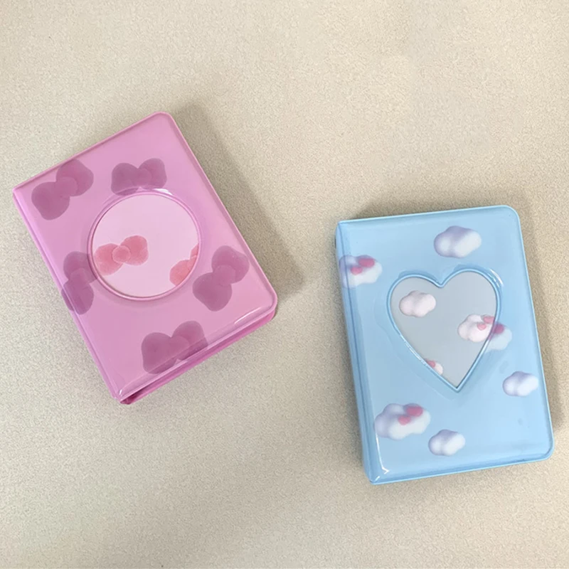 

Фотоальбом INS Kawaii, 3 дюйма, мини фотоальбом, звезда, выгоняющая за id карты, коллекционная книга, розовое, синее облако, бант, фотоальбом