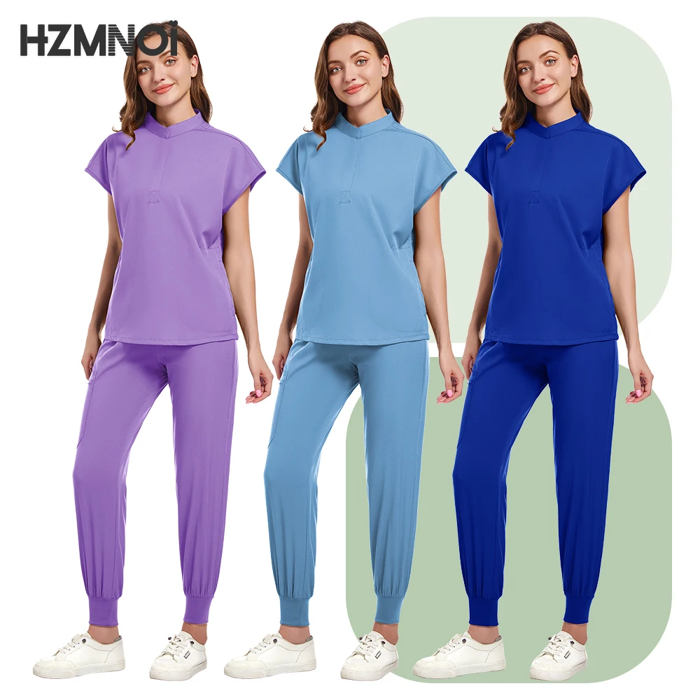 Многоцветная унисекс с короткими рукавами аптечная униформа медсестры