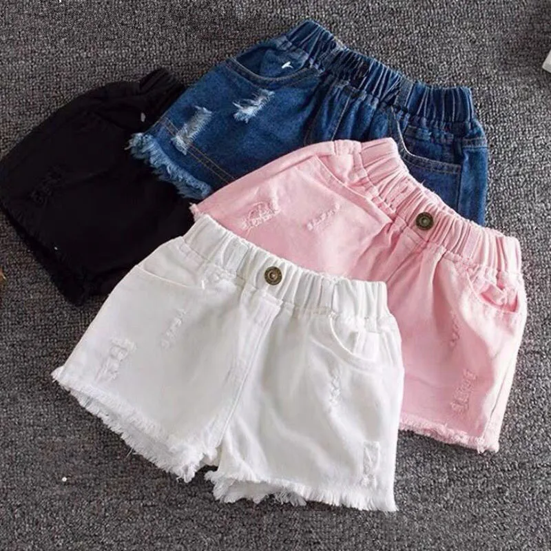 Girls Denim Shorts Teenagers Summer Cute Short Pants Kids Beach Clothes Children's Shorts For Girls 3-11T