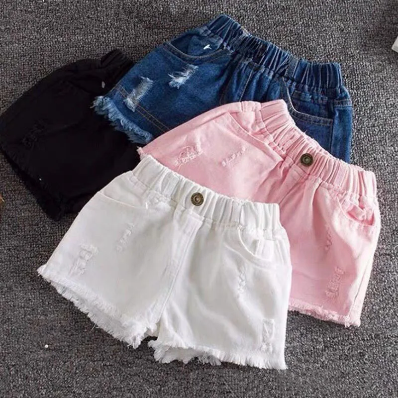 

Girls Denim Shorts Teenagers Summer Cute Short Pants Kids Beach Clothes Children's Shorts For Girls 3-11T