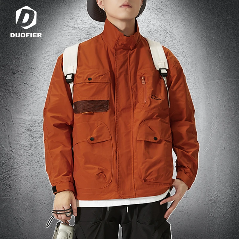 

Куртка-карго Мужская демисезонная, ветрозащитная, с несколькими карманами