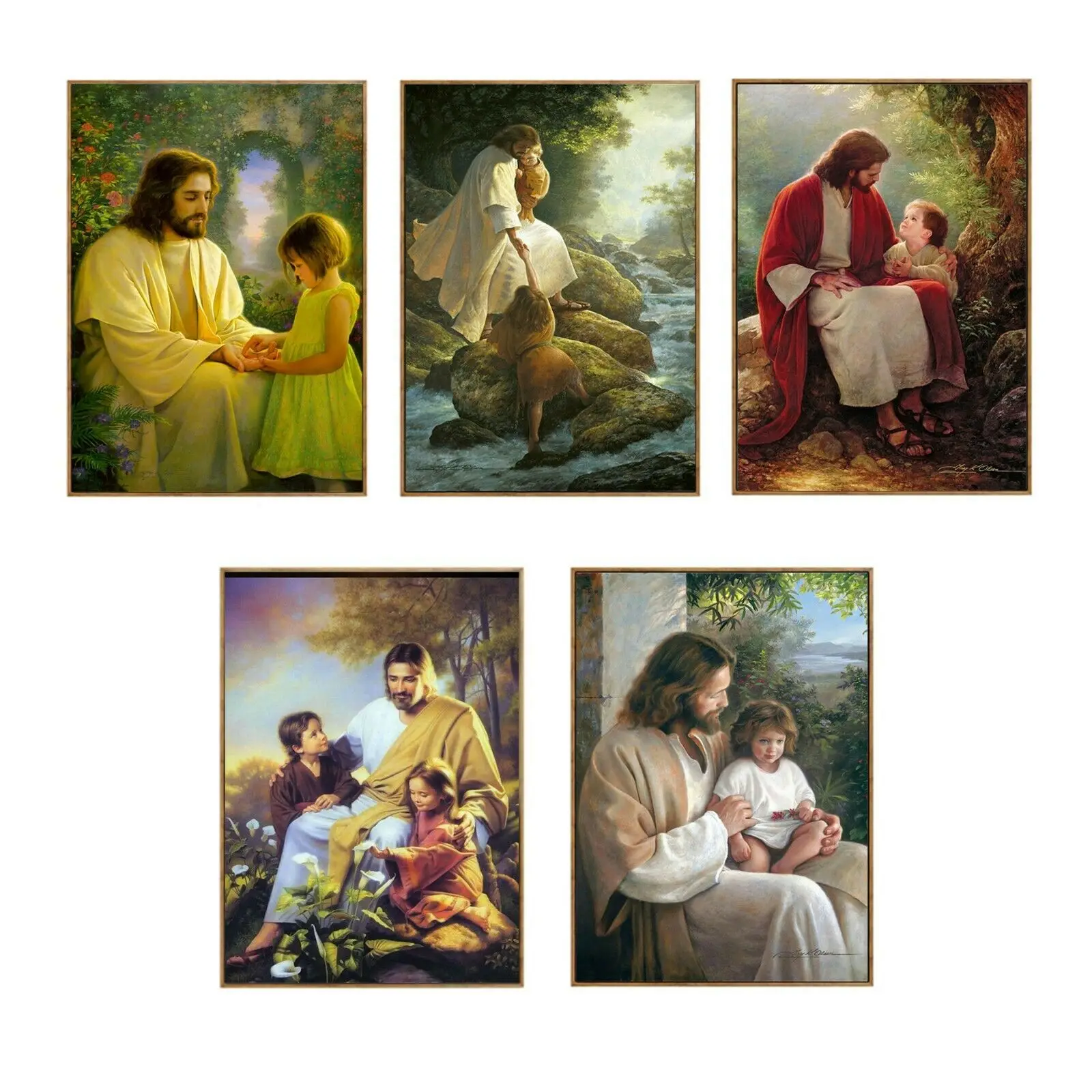 

Фотография на холсте с изображением Иисуса, картина маслом, Рождественский Декор, без рамки, настенный постер для гостиной
