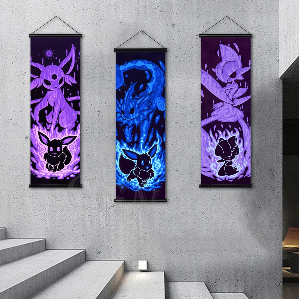 Японские Аниме художественные плакаты Покемон вулпикс холст живопись HD печать