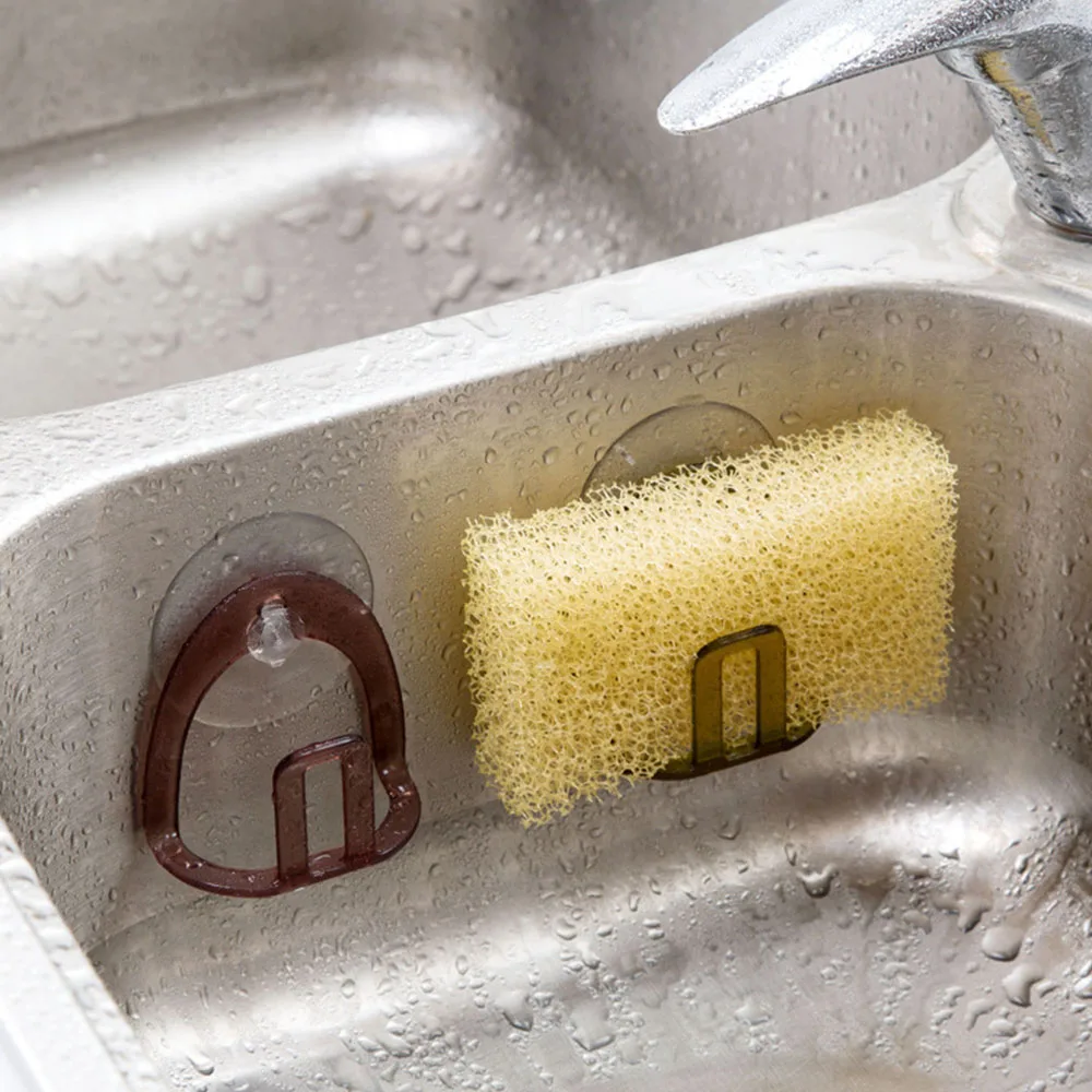 

Kitchen Suction Cup Sink Drain Rack Sponge Storage Holder Kitchen Sink Soap Rack Drainer Rack Bathroom Accessories Organizer