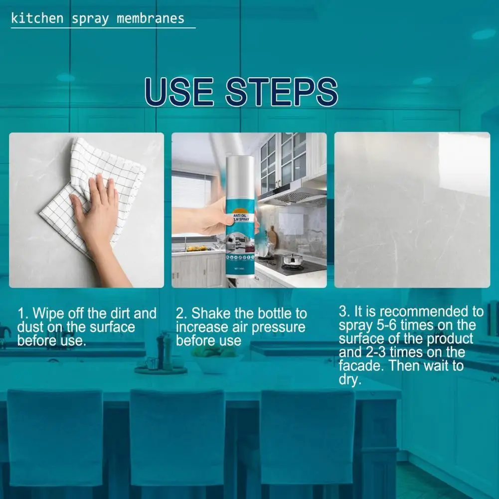 

Practical Grease Spray Oil-proof Safe Oil Stain Spray Multiple Protection Oil Stain Cleaner for Cupboard Stain Remover