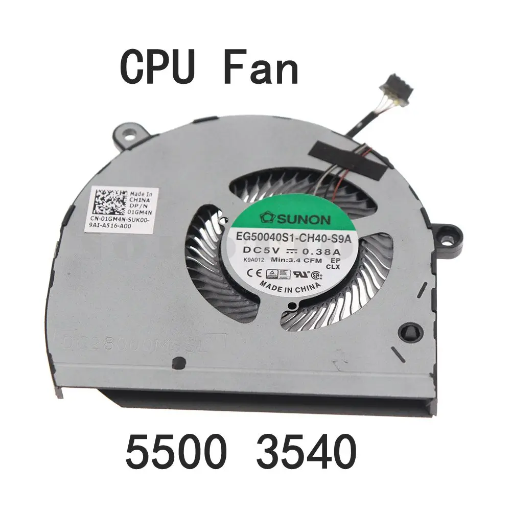 Вентилятор охлаждения ЦП для Dell Latitude 5500 Precision 3540 Series EG50040S1-CH40-S9A 1GM4N 01GM4N CN-01GM4N
