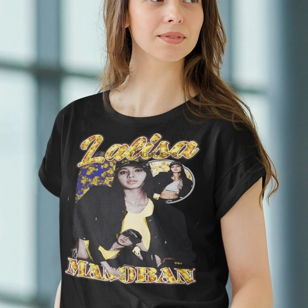 Винтажная рубашка Lalisa Manoban художественные футболки в стиле 90-х Свитшот хобби -