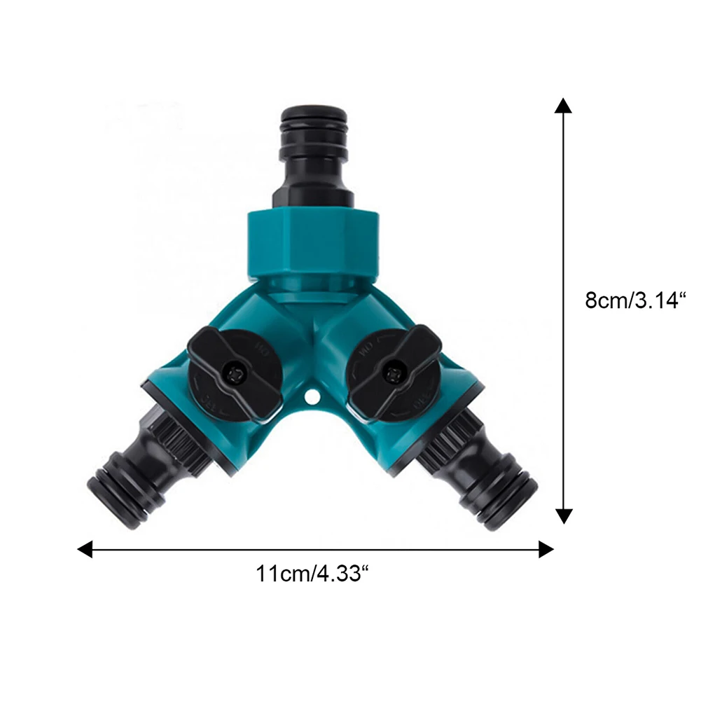 

2 Way Garden Pipe Tap Connector Water Quick Connector Y Shape Hose Splitter Garden Irrigation Water Pipe Connector