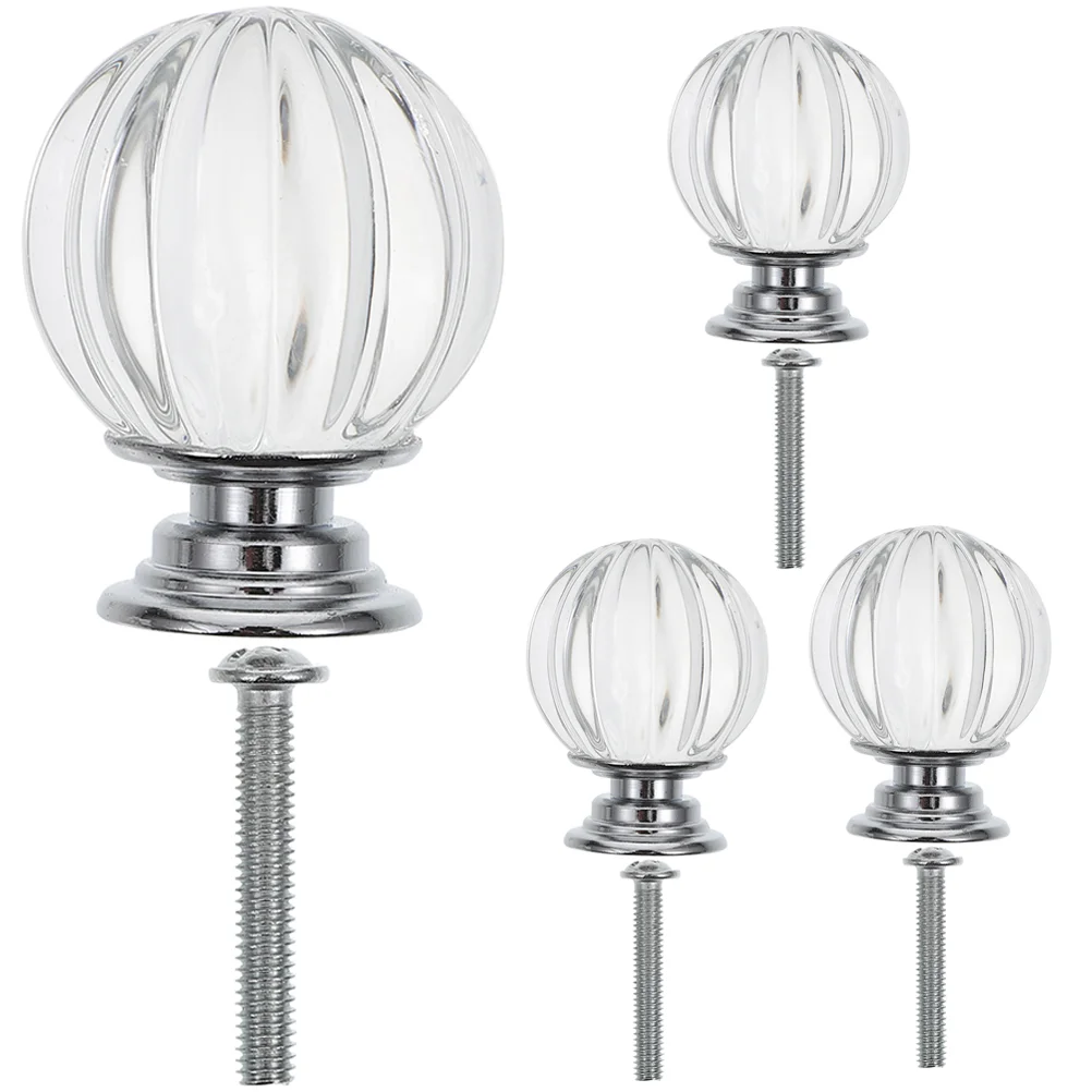 

Black Knobs Lampshade Hair Ornament Light Screw Covers Solid Finials Caps Knob Decor Tapped Lighting Accessory Black