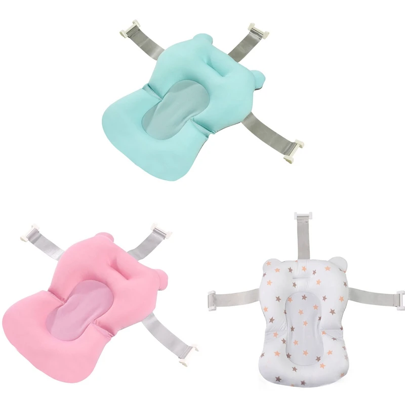 

Baby Shower Bath Tub Pad Non-Slip Bathtub Seat Support Mat Safety Security Bath Support Cushion Foldable Soft Pillow