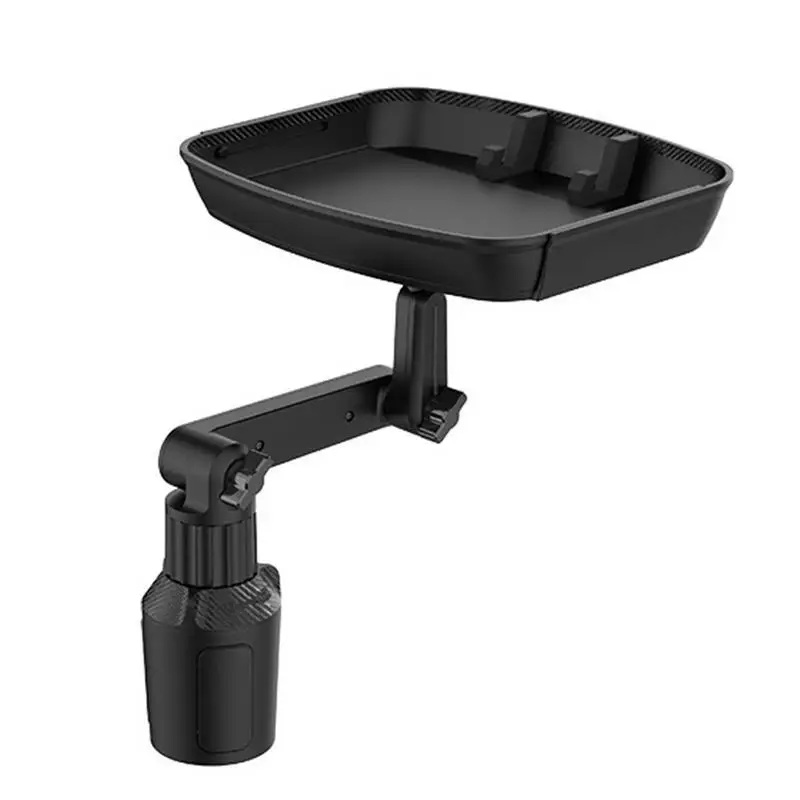 

Cup Holder Tray Table Adjustable Car Snack Tray Food Drink Phone Snack Tray With 360Rotating Table Adjustable Base Car