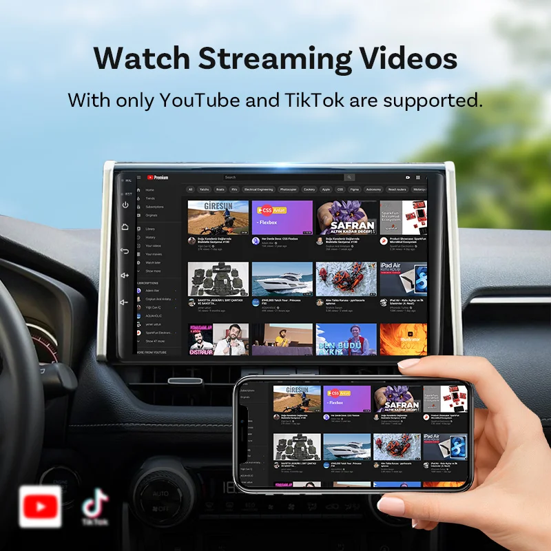 Фото Беспроводной адаптер OTTOCAST MINI AIR Cube 4.0 для CarPlay и Android Auto, 3-в-1 донгл для AirPlay и дублирования экрана, автомобильные аксессуары №4