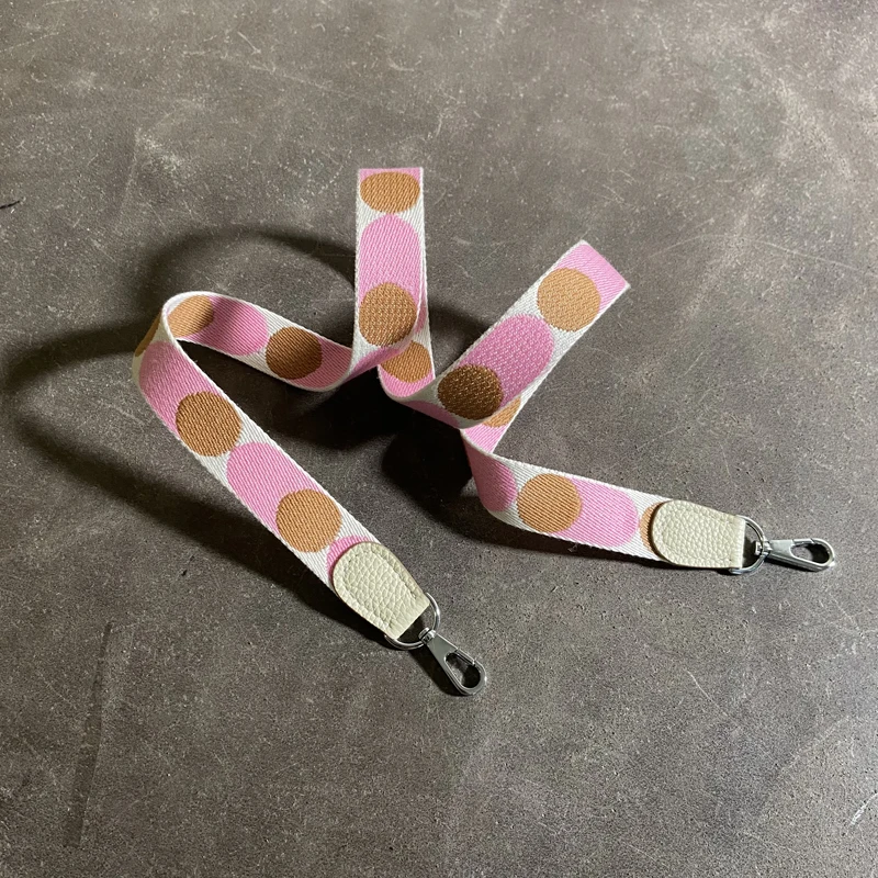 Evelyn Bag Belt Customization/Cowhide Material Bag Belt Shoulder/One-inch Wide Polka-dot Pattern Shoulder Strap