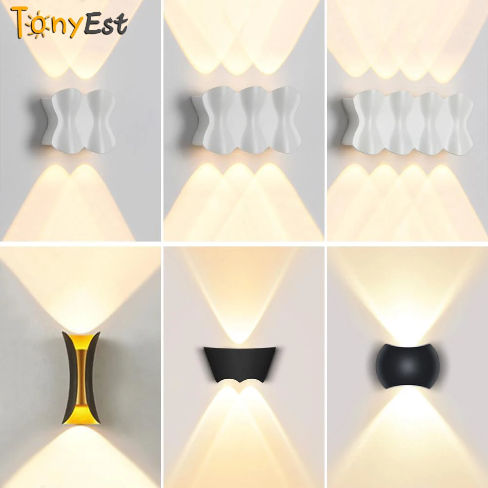 

LED Indoor Wall Light Aluminum Lighting Fixtures Mordern Decorate Wall Sconce for Living Room Outdoor Waterproof IP65 Wall Lamps