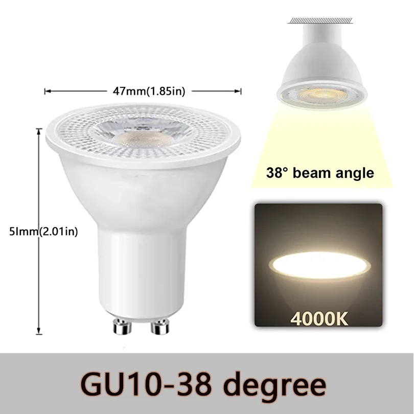 

Светодиодная лампа GU10 теплый белый свет 3-8 Вт