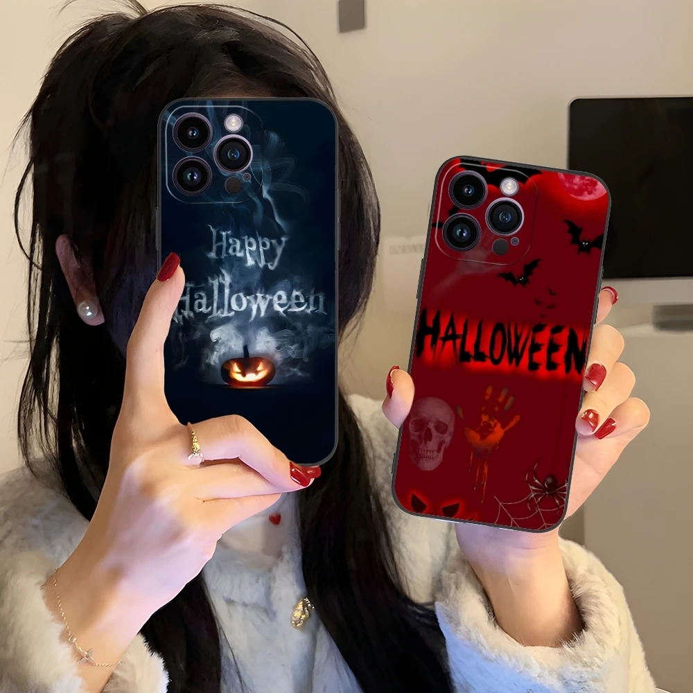 Чехол для мобильного телефона с тыквой на Хэллоуин iPhone 16 15 14 13 12 11 X XR XS 8 7 Pro Max Plus