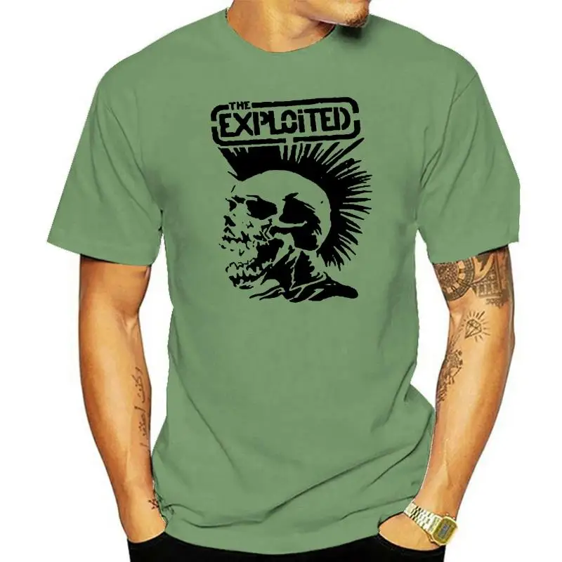 

Футболка мужская с надписью The Exploited, модная Повседневная белая рубашка, размеры от S до 3XL, на заказ