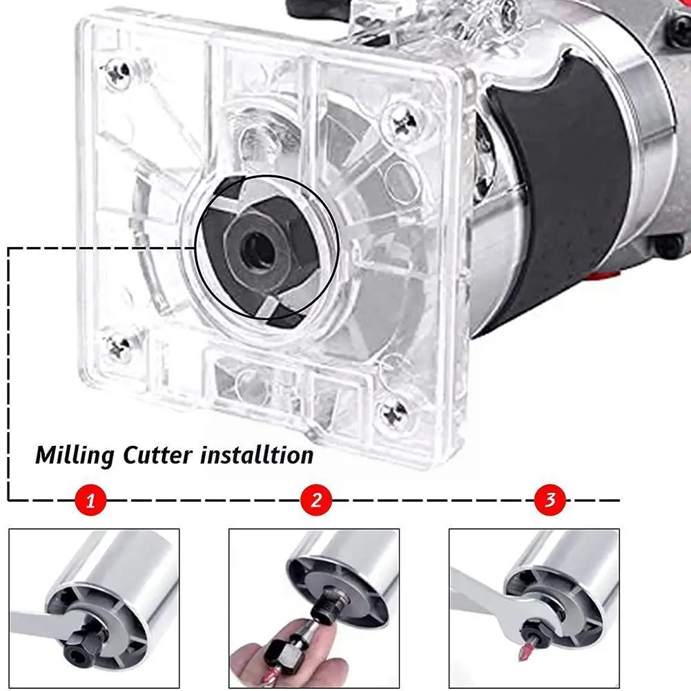 

Trimming Machine Transparent Cover Base Wooden Router Base Milling Machine Base Electric For Tupia Power Tool Accessories Z3q3