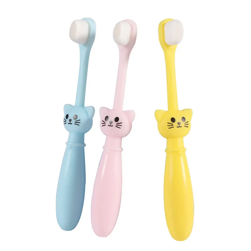 Children Cartoon Cat Super Soft Bristle High Quality Toothbrush Baby Tooth Brush Kids Training Cheap Dental Care for 1-6Y Child images - 6