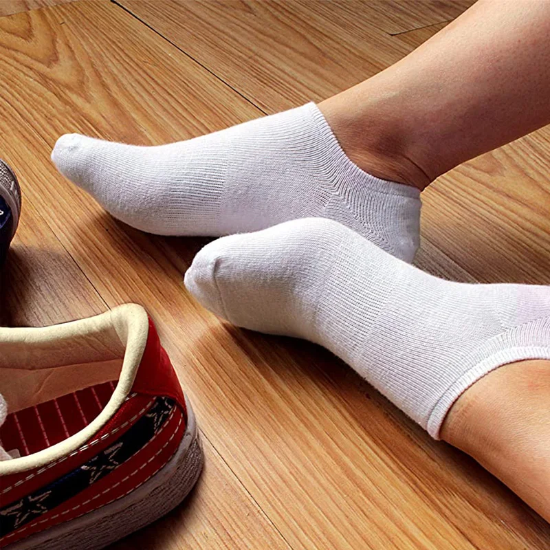 2Pairs Men's Invisible Socks Silicone No-Slip High Quality Ankle Socks Breathable No Show Low Sock Casual Thin Boat Sock for Men