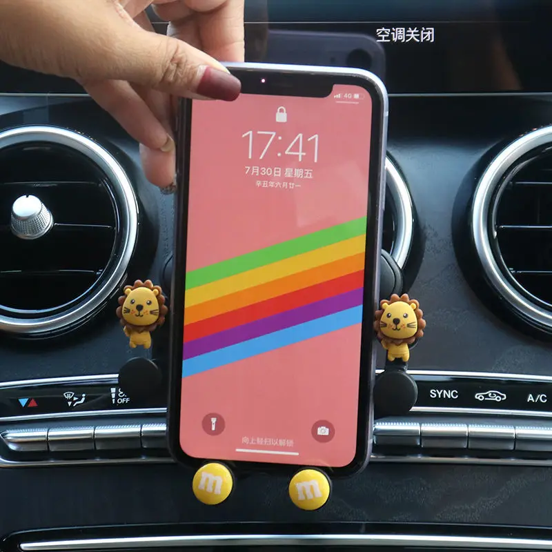 cute Magnetic Car Phone Holder Magnet Mount Mobile Cell Phone Stand GPS Support For iPhone 13 12 Xiaomi Huawei Samsung Oneplus