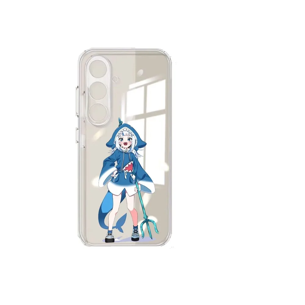 Чехол для телефона Anime Hololive Gawr Gura Samsung Galaxy A52 A12 A51 S21 Edge S22 ULTRA S23 S20LITE Plus Ultra Transparent Cover