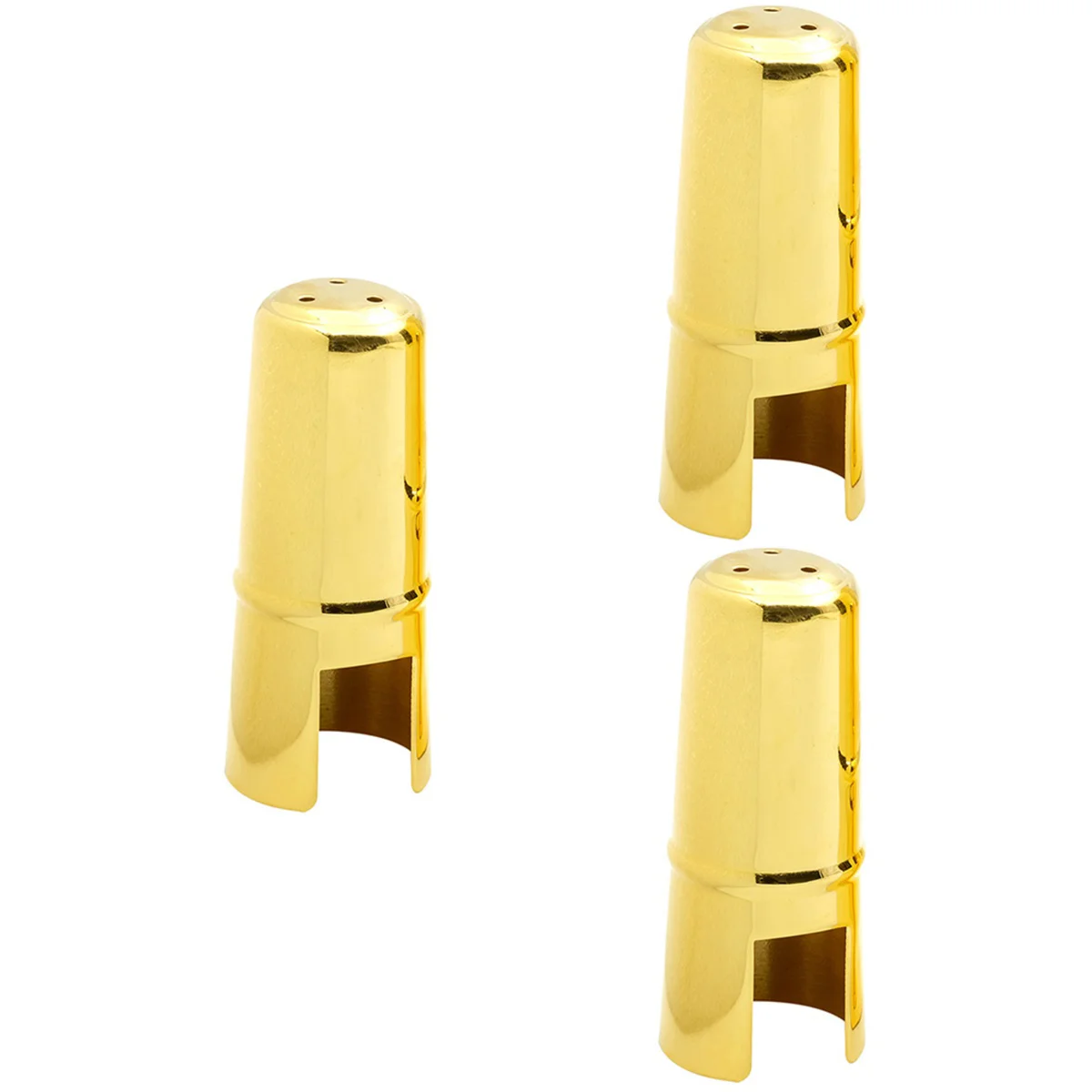 

3 PCS Hat Accessories Saxophone Mouthpiece Caps Covers Protective Brass Protectors