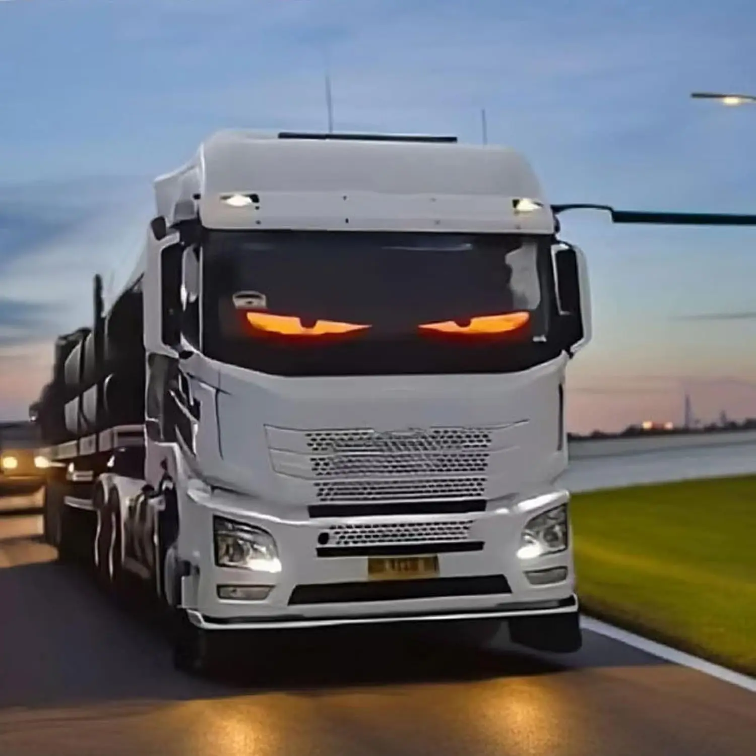 Грузовик Дьявольский Глаз Светодиодная Реклама Мягкий Экран Автомобиля