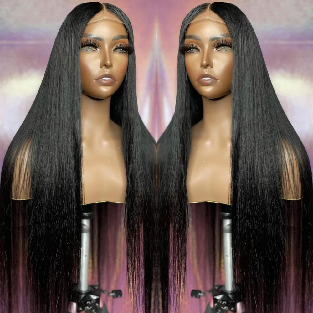 28 30 Inch Brazilian Straight Full Lace Front Wigs Human Hair 360 HD Lace Frontal Wig For Black Women