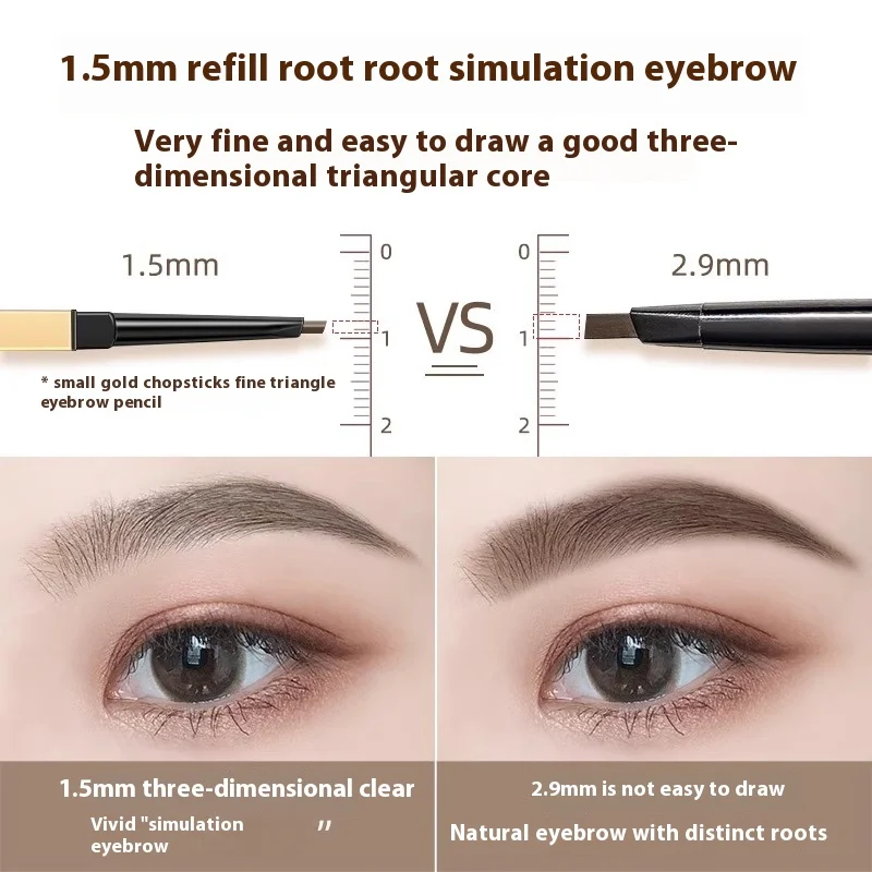 5-цветный двусторонний карандаш для бровей водостойкий макияж долговечный не