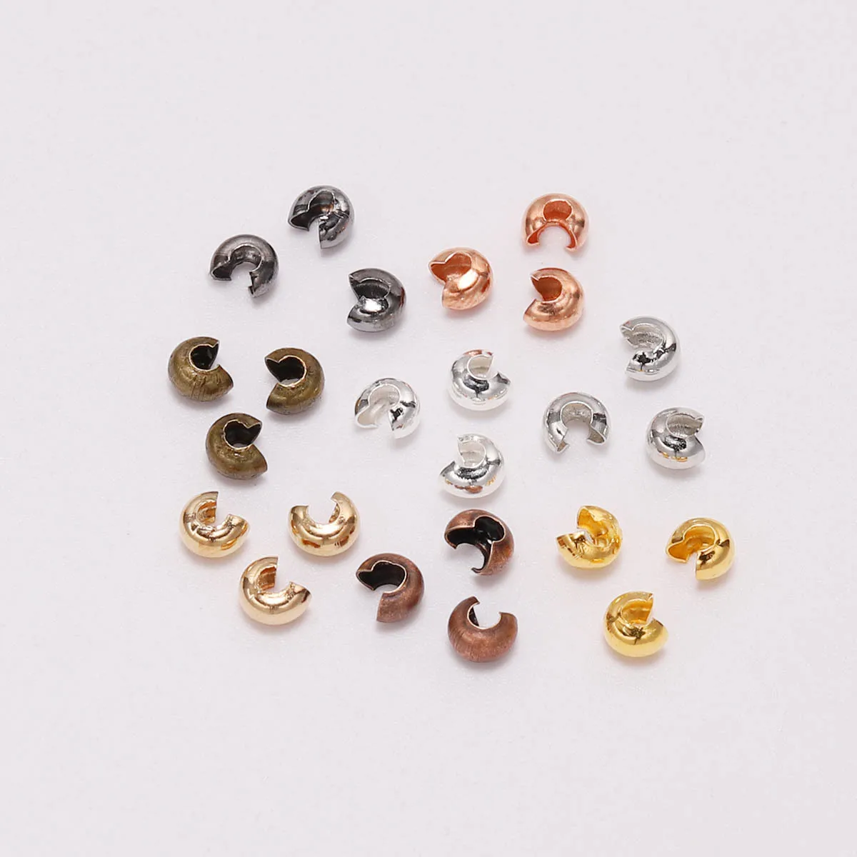 

Обжимные крышки для бусин 3/4/5 мм, 100 шт., обжимные концевые бусины, пробка, разделительные бусины для изготовления ювелирных изделий своими р...