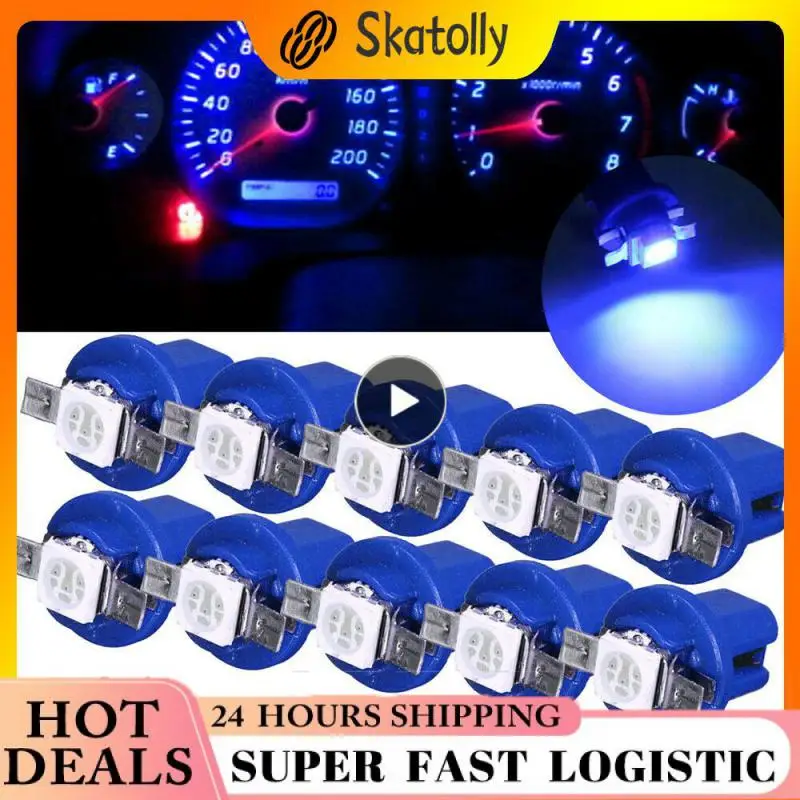 

5/8/10PCS Universal Dashboard Instrument Light T5 B8.5d 5050 1smd Wedge Interior Lamp Durable Instrument Panels Bulbs Low Power
