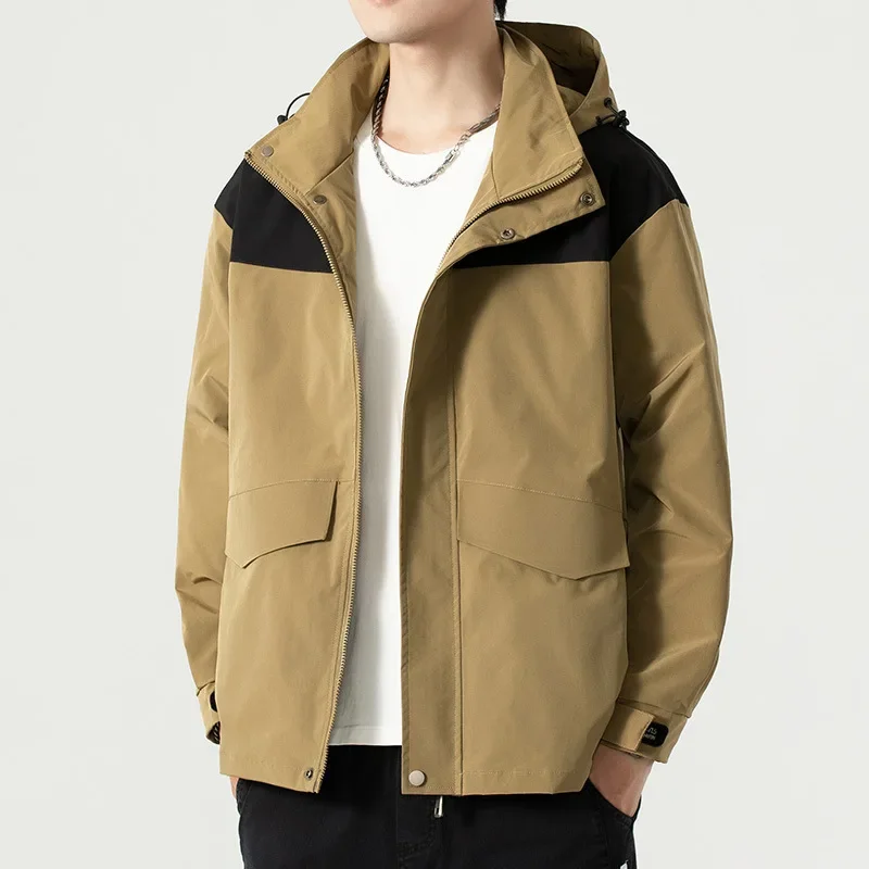 Модная брендовая мужская куртка свободного покроя большие размеры повседневная