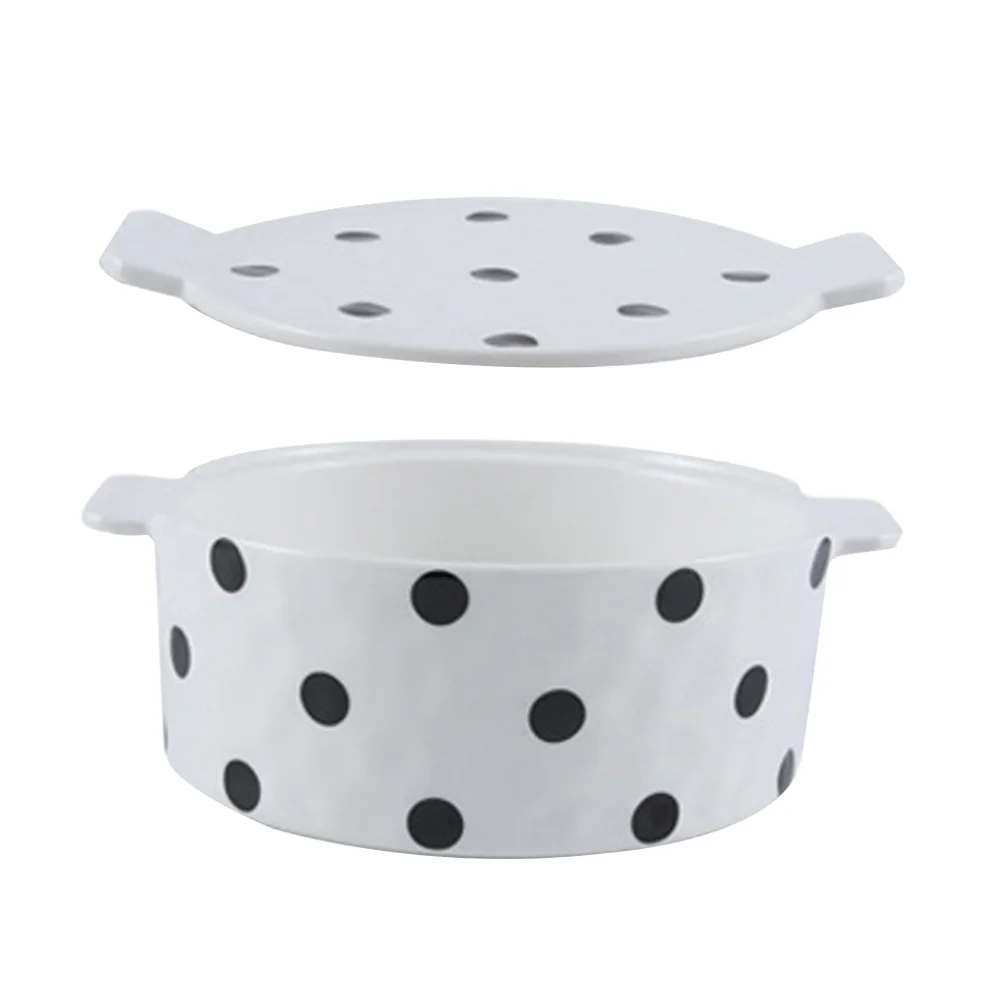 

Ceramic Food Bowl Multi-purpose Baking Bowl Heat-resistant Cheese Baking Bowl with Lid