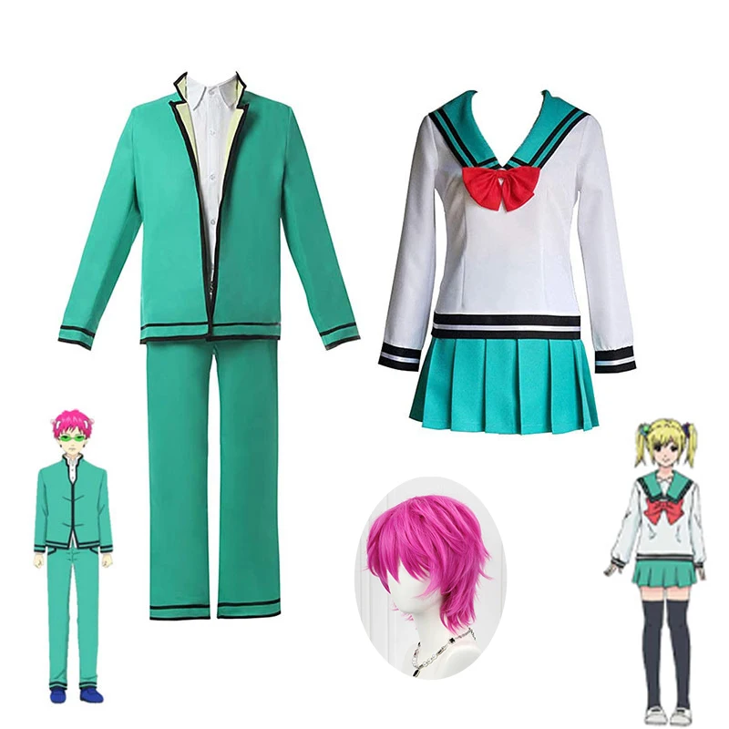 

Anime The Disastrous Life K.-Nan Saiki Kusuo Cosplay Costumes Saiki Kusuo Teruhashi Kokomi Uniform Headwear Cosplay Wig Carnival