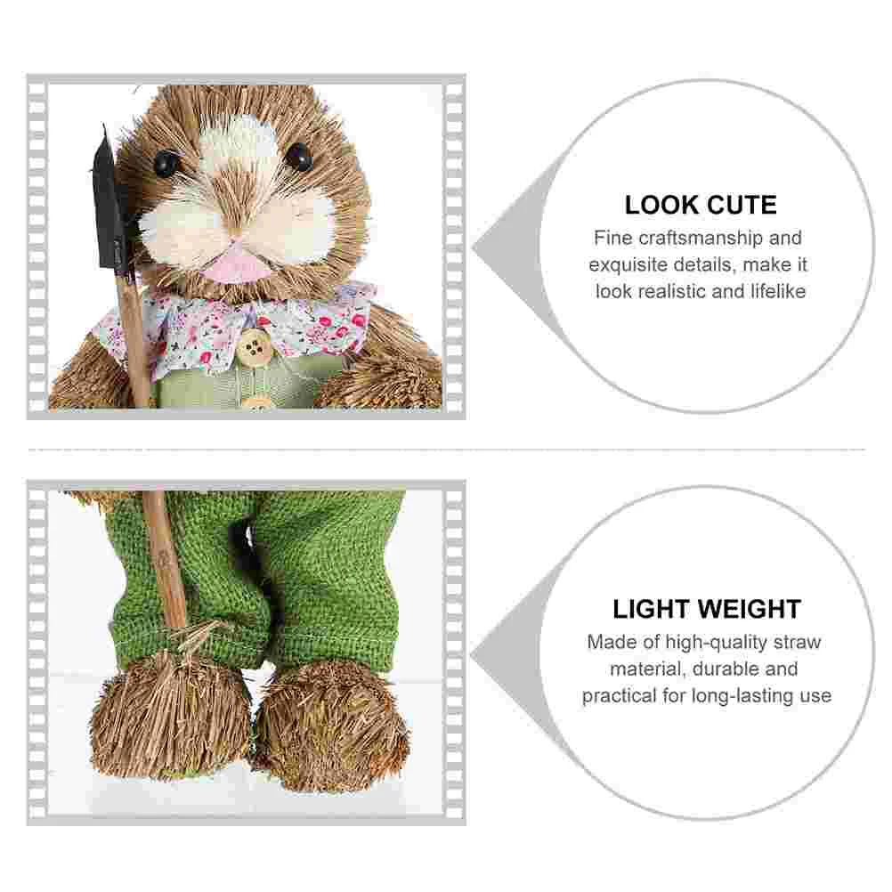 Пасхальный кролик Декор Украшение Очаровательная статуя Декоративный фестиваль