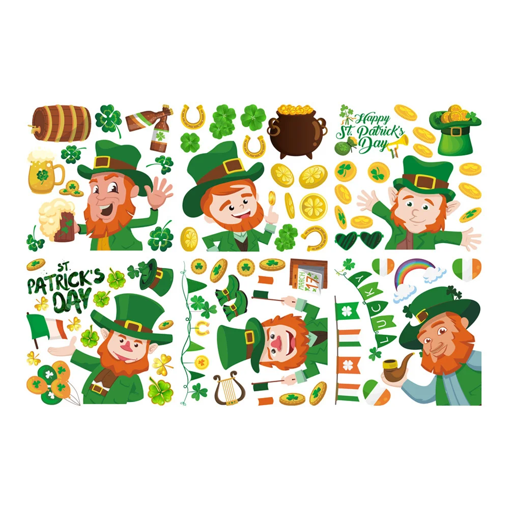 

Window Sticker St Day Wall Patricks Shamrock Cling Shamrocks Room Kidsornament Decoration Nursery Decor Lucky Festivaldecal