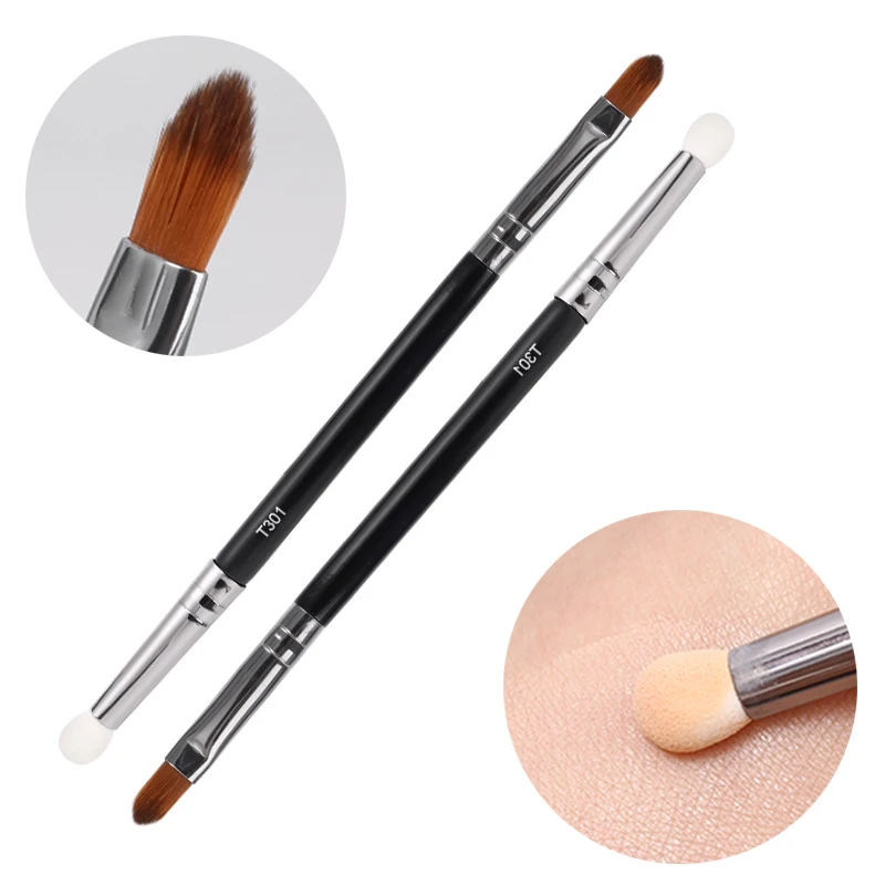 

Multi Purpose Double-end Concealer Brush Soft Sponge Head Face Professional Makeup Brushes Foundation Cream Contour Smudge Tools