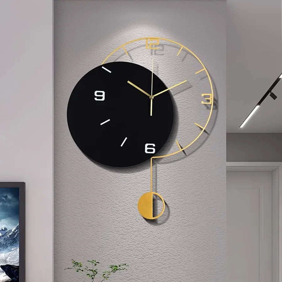 Настенные часы для гостиной украшение ручной подарок круглые дома золотые