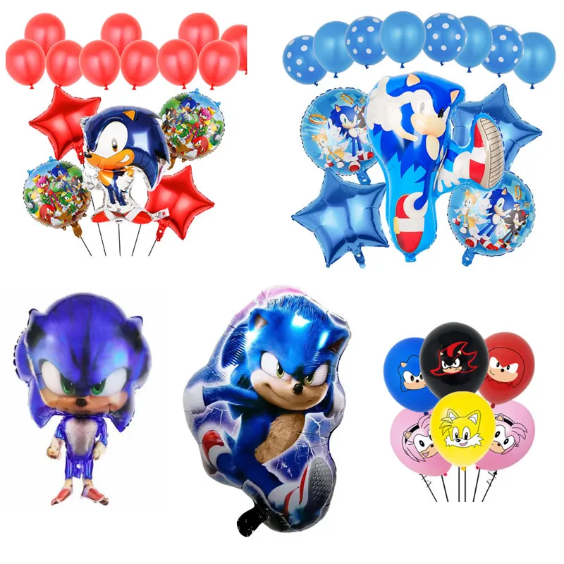 

Sonic Balloons 18-inch Ball Cartoon Game Theme Party Birthday Party Balloons Party Boys and Girls Give Gifts To Friends