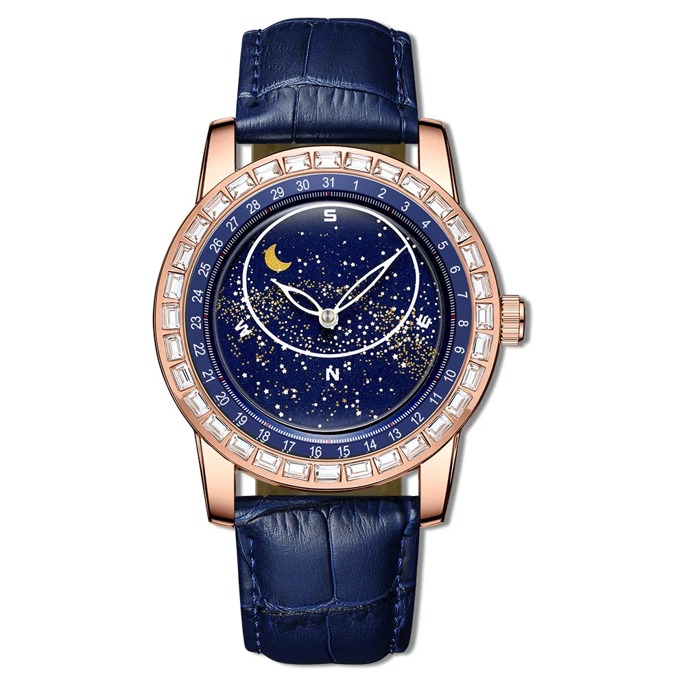

2023 New Men Luxury Diamond Luminous Hands Dial Stainless Steel Watches Waterproof Quartz Watch Relogio Masculino BINBOND B8899