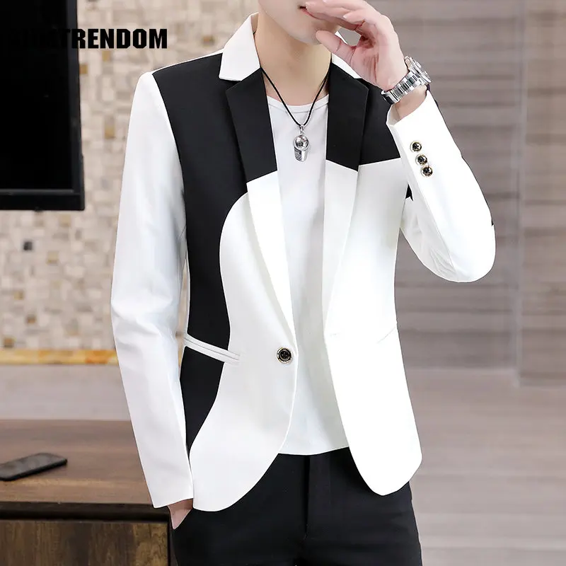 2023 New Spring And Autumn Suit Male Casual Korean Version Trend Slim Jackets Handsome Blazers Men's Personality Coat S-3XL