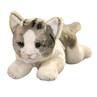 hot 1pc 32cm cute cats leopardus pardalis plush toys simulation dolls stuffed soft real like animal child kids decor gift