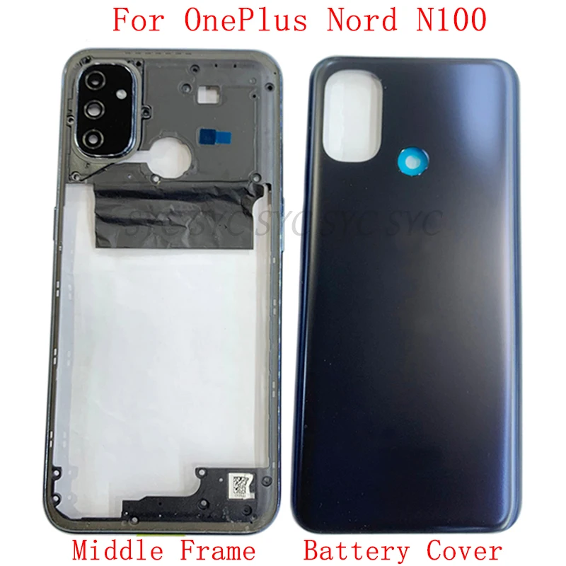 battery-cover-rear-door-housing-for-oneplus-nord-n100-back-cover-with-middle-frame-logo-repair-parts