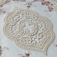 1pcs for dining table embroidery craft placemat european style lace insulation plate mat anti scald coaster table pads vintage